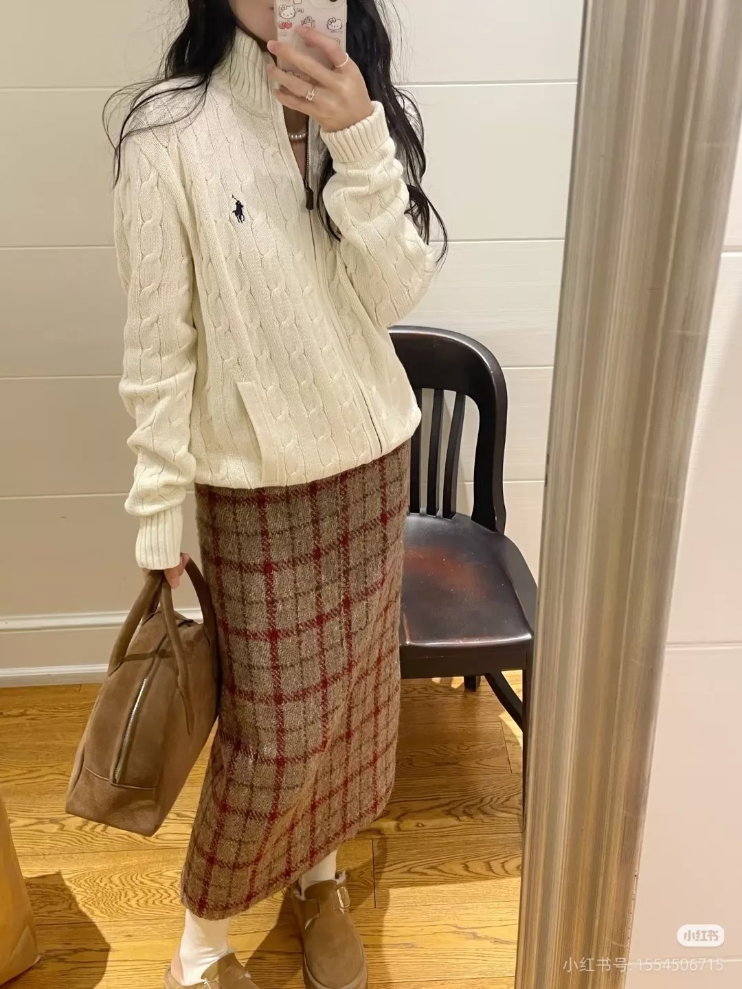 랄프로렌 케이블 니트 폴로 자수 집업 가디건 상세 이미지 12