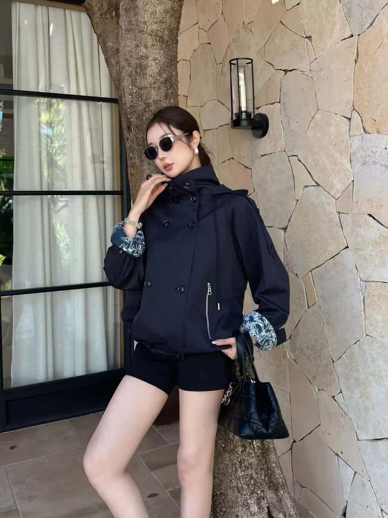 디올 더블브레스트 후드 롱슬리브 윈드 재킷 상세 이미지 25