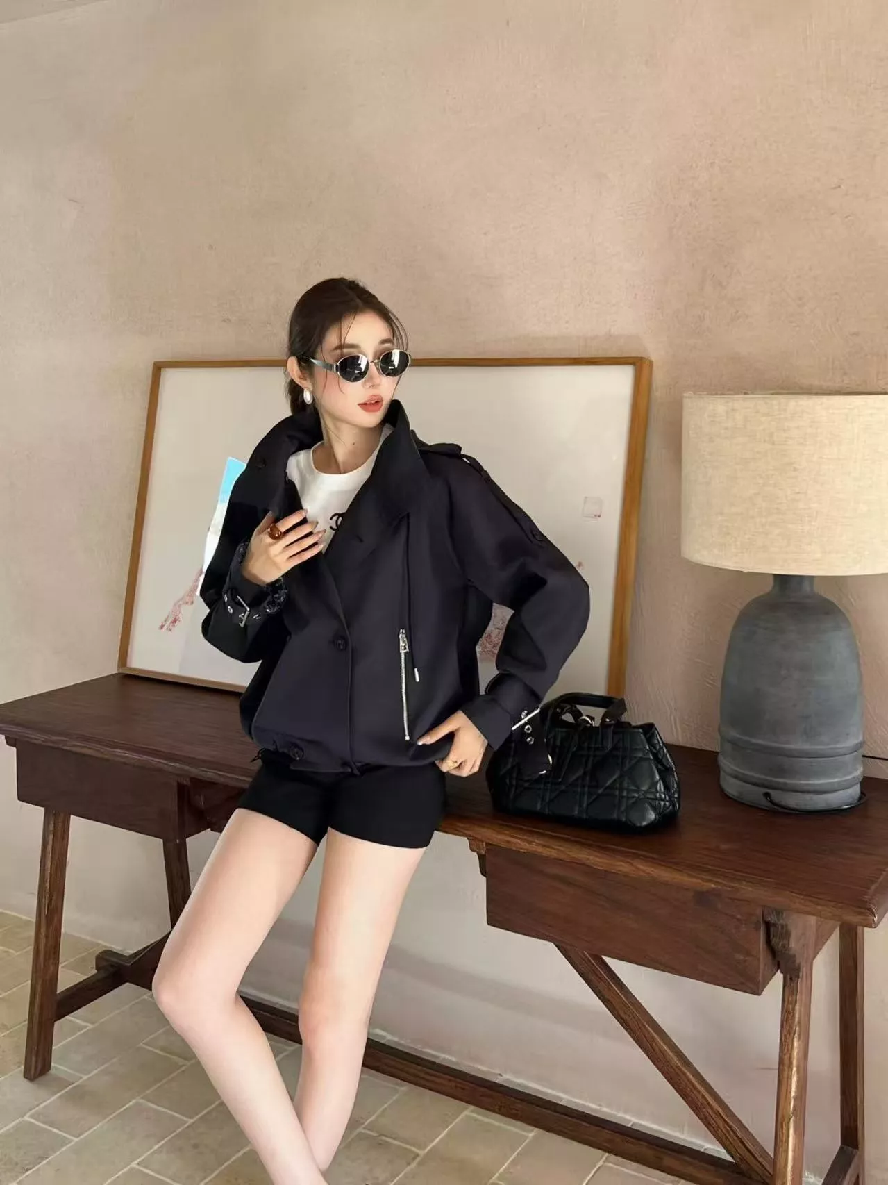 디올 더블브레스트 후드 롱슬리브 윈드 재킷 상세 이미지 32