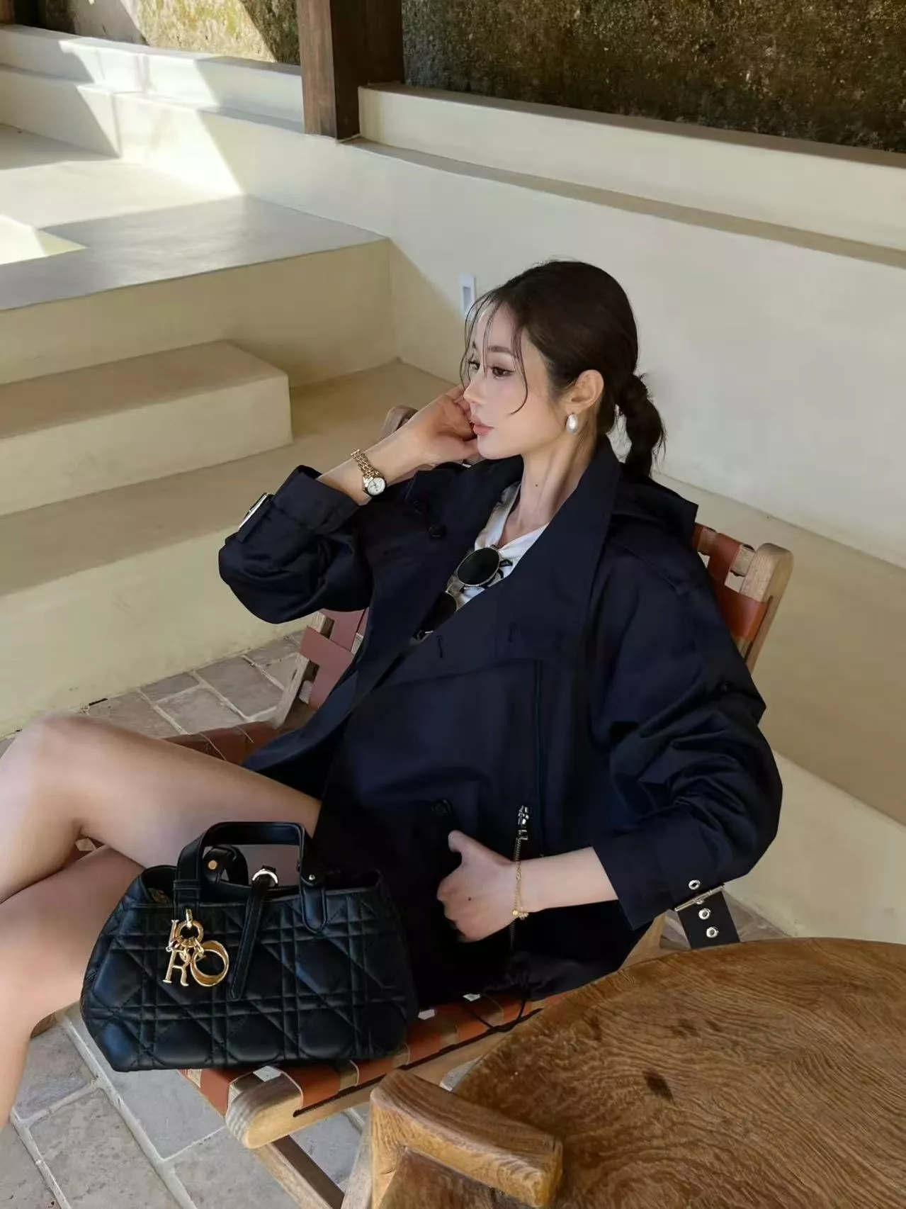 디올 더블브레스트 후드 롱슬리브 윈드 재킷 상세 이미지 27