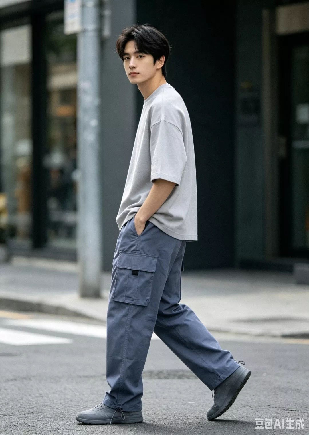 디올 포켓 매직테이프 루즈핏 카고 팬츠 상세 이미지 15