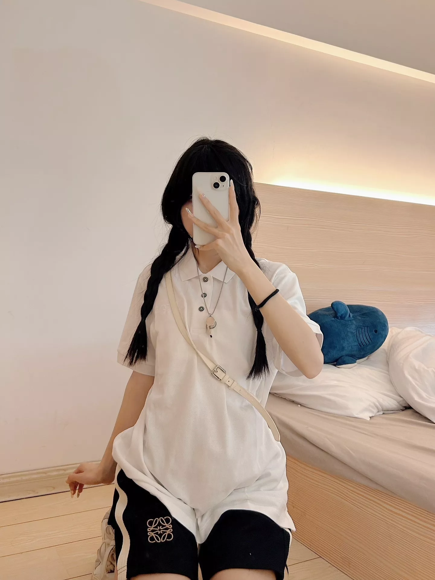 디올 자수 클라우드 레터링 반소매 폴로 셔츠 상세 이미지 12