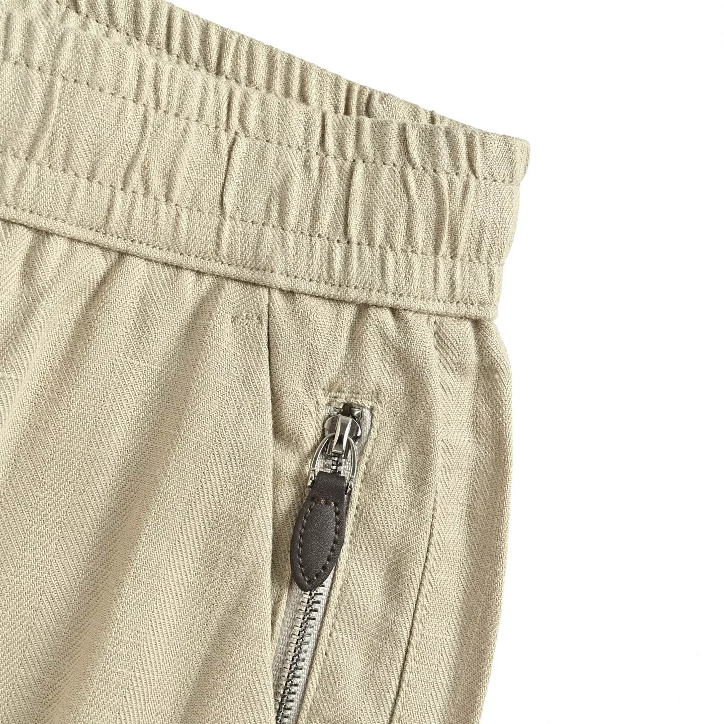 브루넬로쿠치넬리 드로스트링 헤링본 린넨 블렌드 롱 팬츠 상세 이미지 9