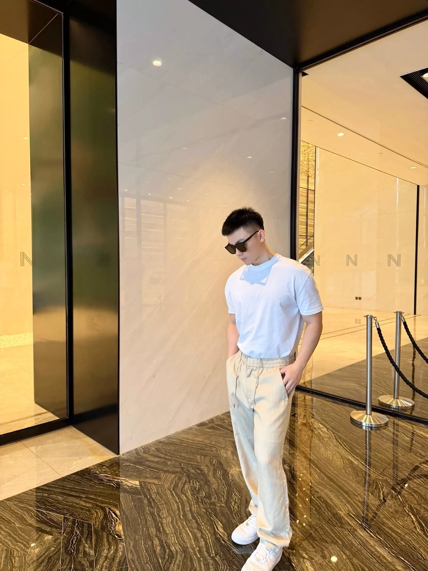 브루넬로쿠치넬리 드로스트링 헤링본 린넨 블렌드 롱 팬츠 상세 이미지 18