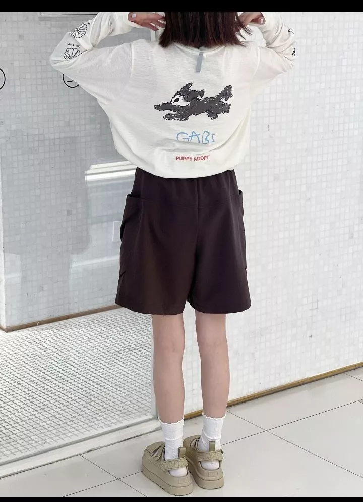 안코라우 강아지 그래픽 속건 긴소매 티셔츠 상세 이미지 45