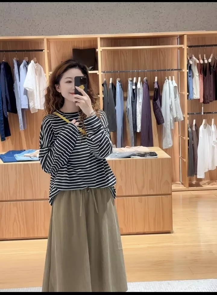 안코라우 흡습속건 경량 스트라이프 긴소매 티셔츠 상세 이미지 32