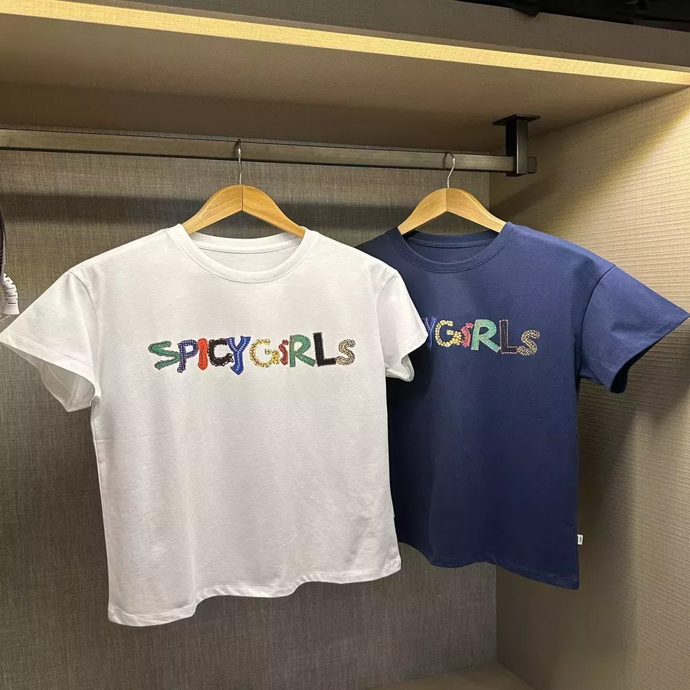쇼트센텐스 레터링 핸드드로잉 코튼 반소매 티셔츠
