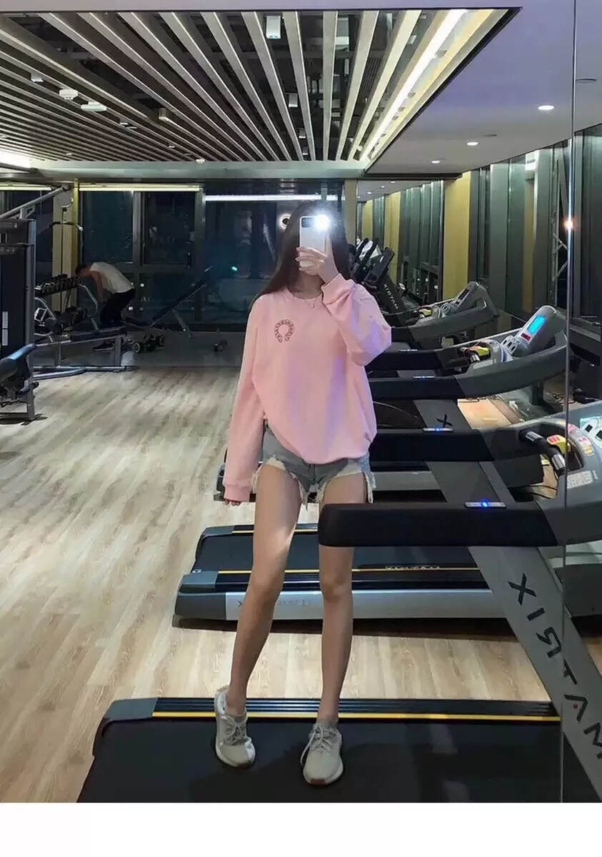 크롬하츠 핑크 호스슈 로고 코튼 맨투맨 티셔츠 상세 이미지 14