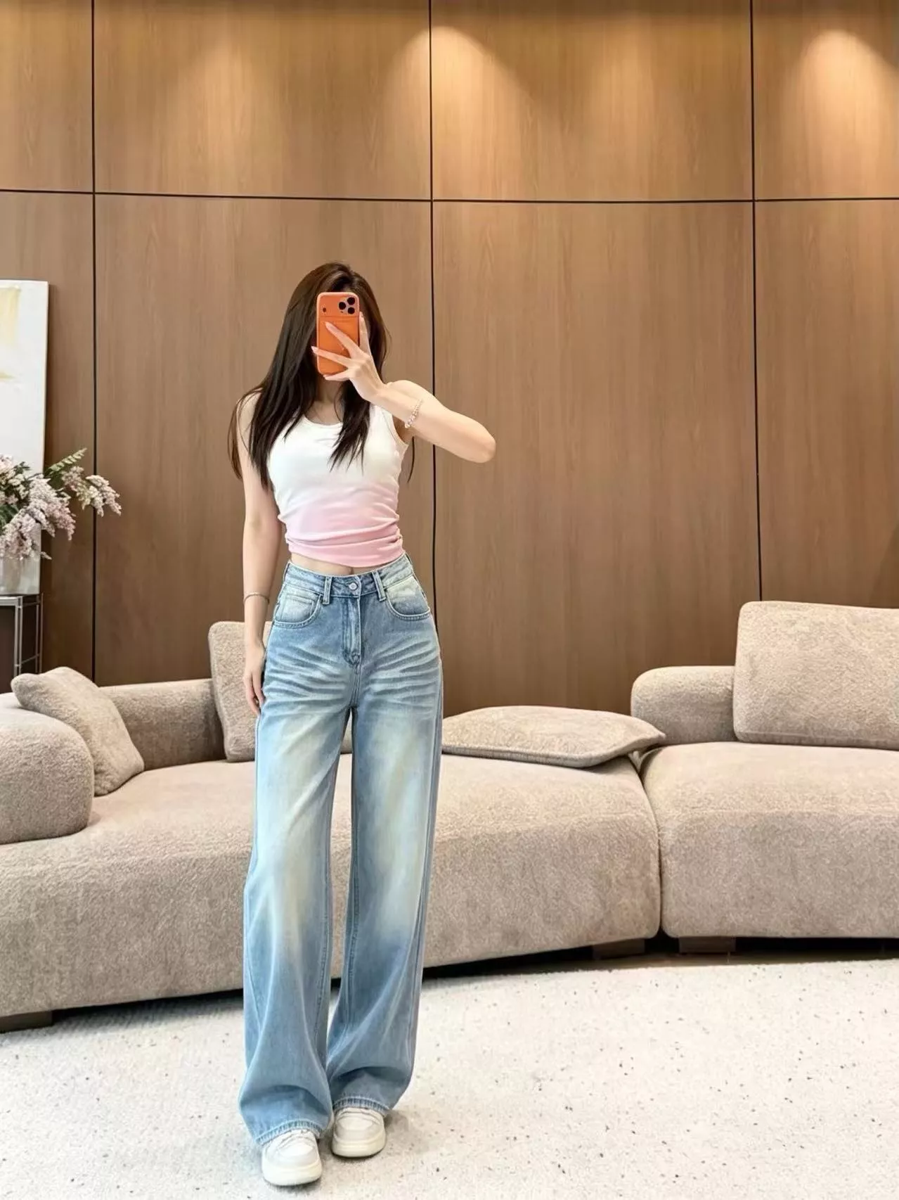 크롬하츠 워시드 크로스 자수 백포켓 데님 팬츠 상세 이미지 12