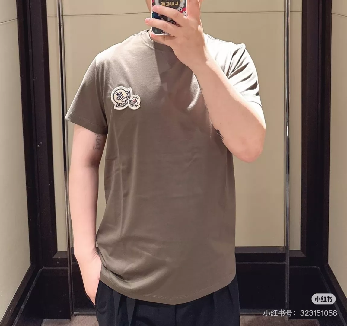 몽클레어 로고 패치 코튼 저지 반소매 티셔츠 상세 이미지 12