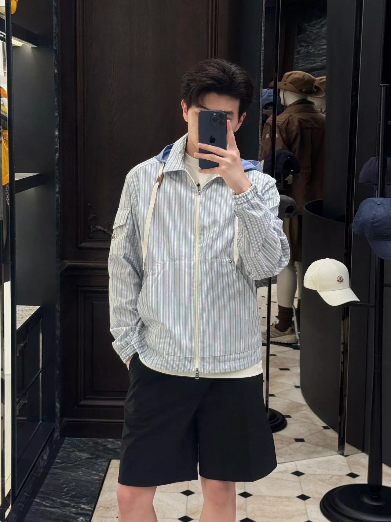 에르메스 스트라이프 후드 셔츠 재킷 상세 이미지 30