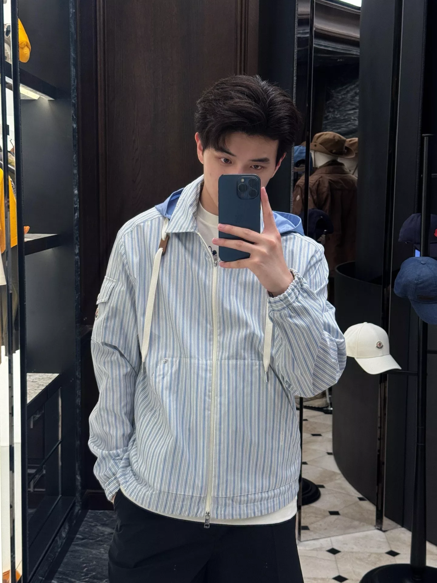 에르메스 스트라이프 후드 셔츠 재킷 상세 이미지 28