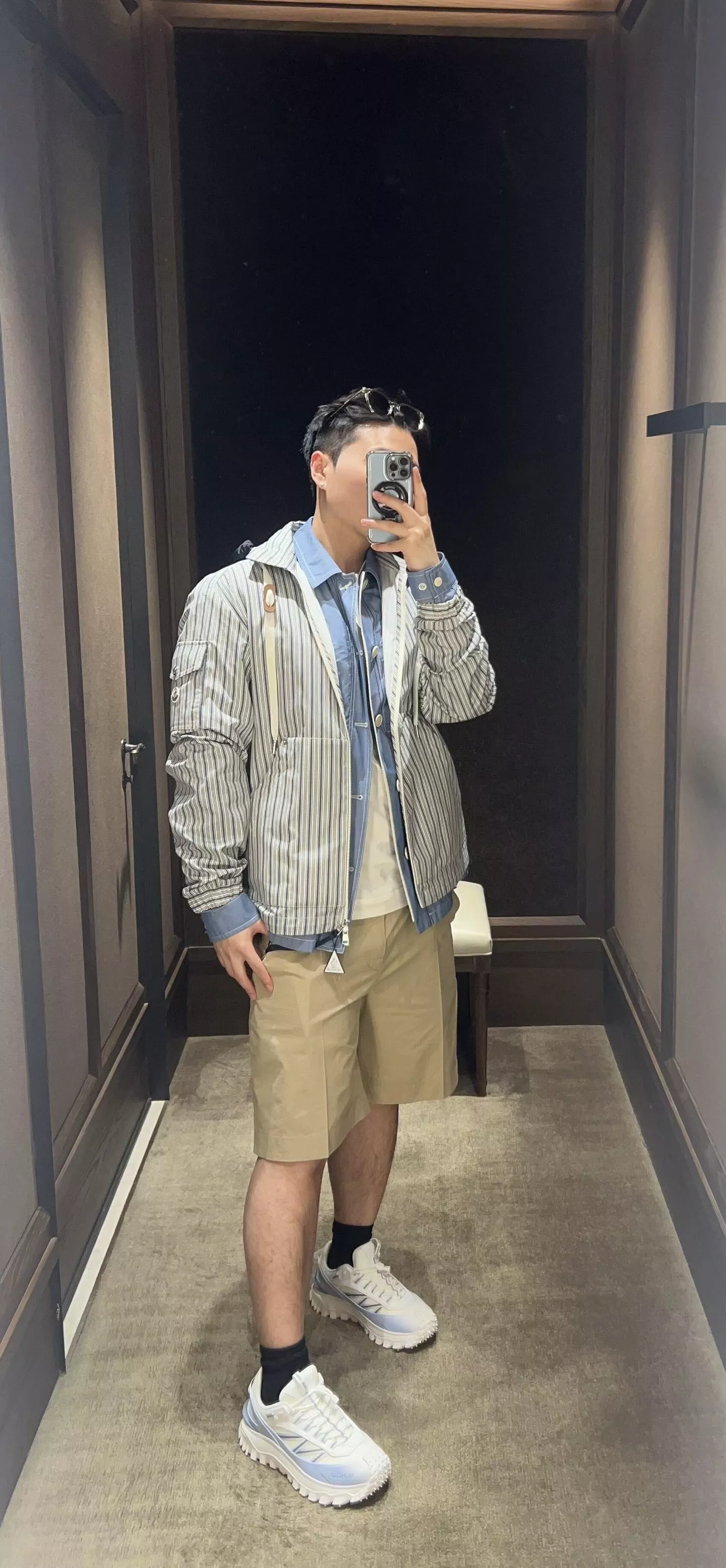 에르메스 스트라이프 후드 셔츠 재킷 상세 이미지 29