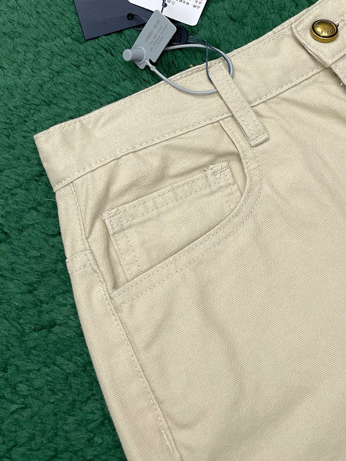 루이비통 모노그램 자수 데님 팬츠 상세 이미지 3