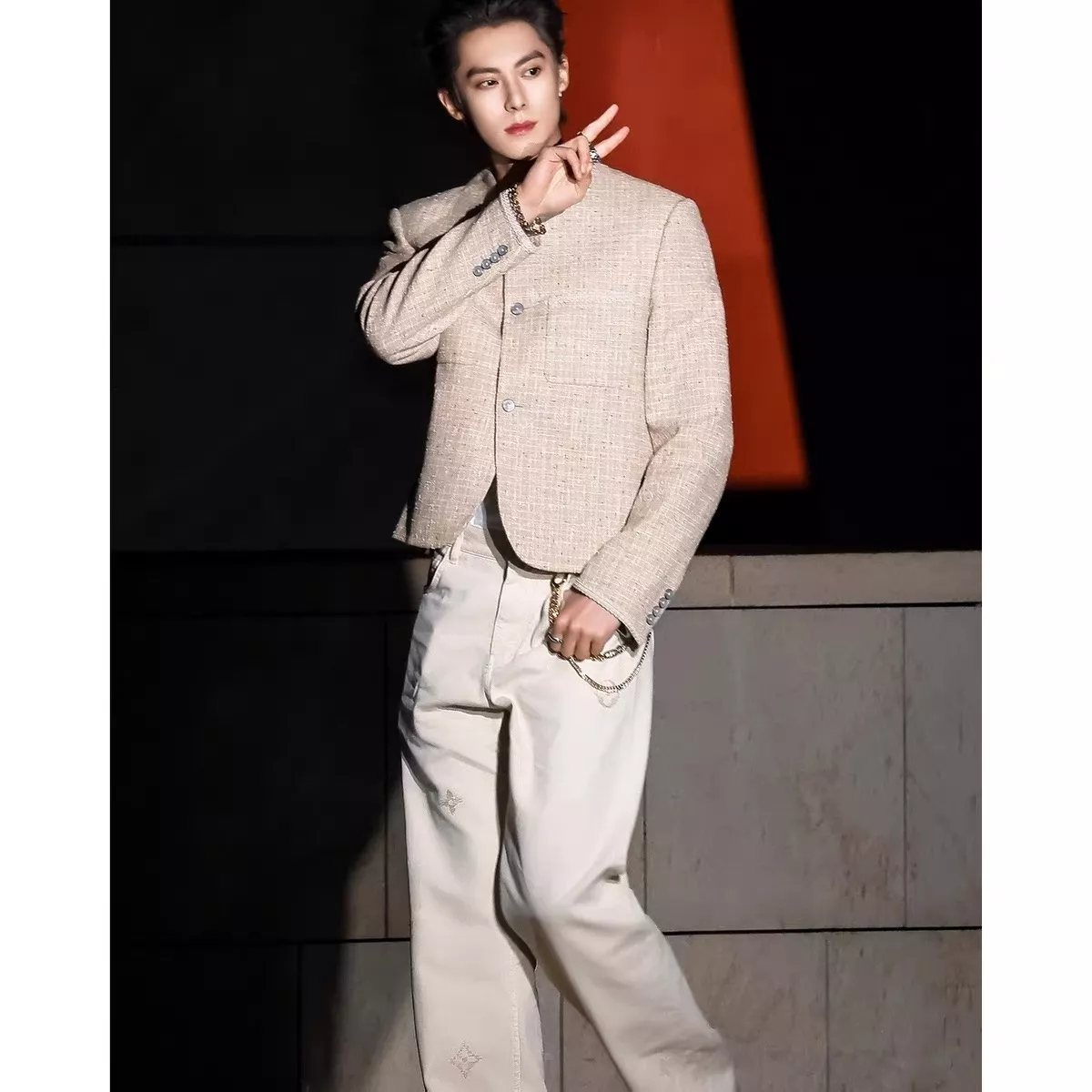 루이비통 모노그램 자수 데님 팬츠 상세 이미지 15