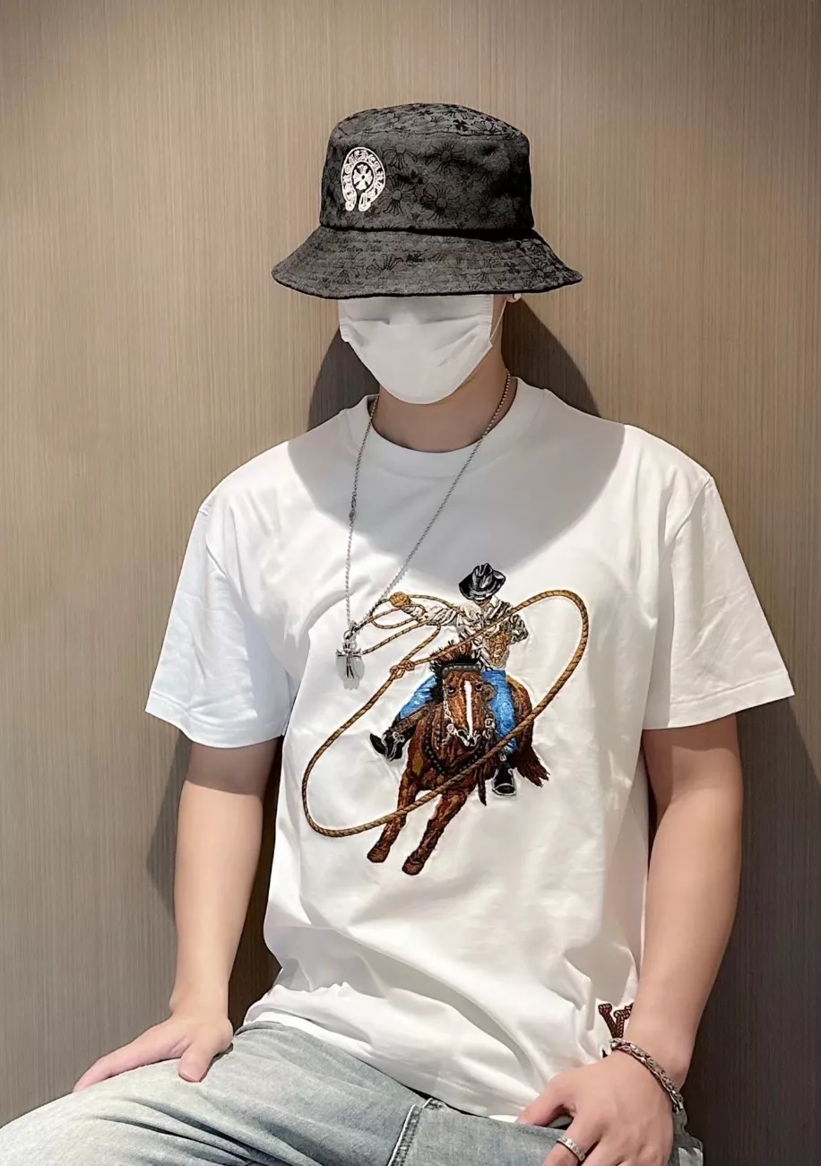 루이비통 웨스턴 카우보이 자수 루즈핏 반소매 티셔츠 상세 이미지 18