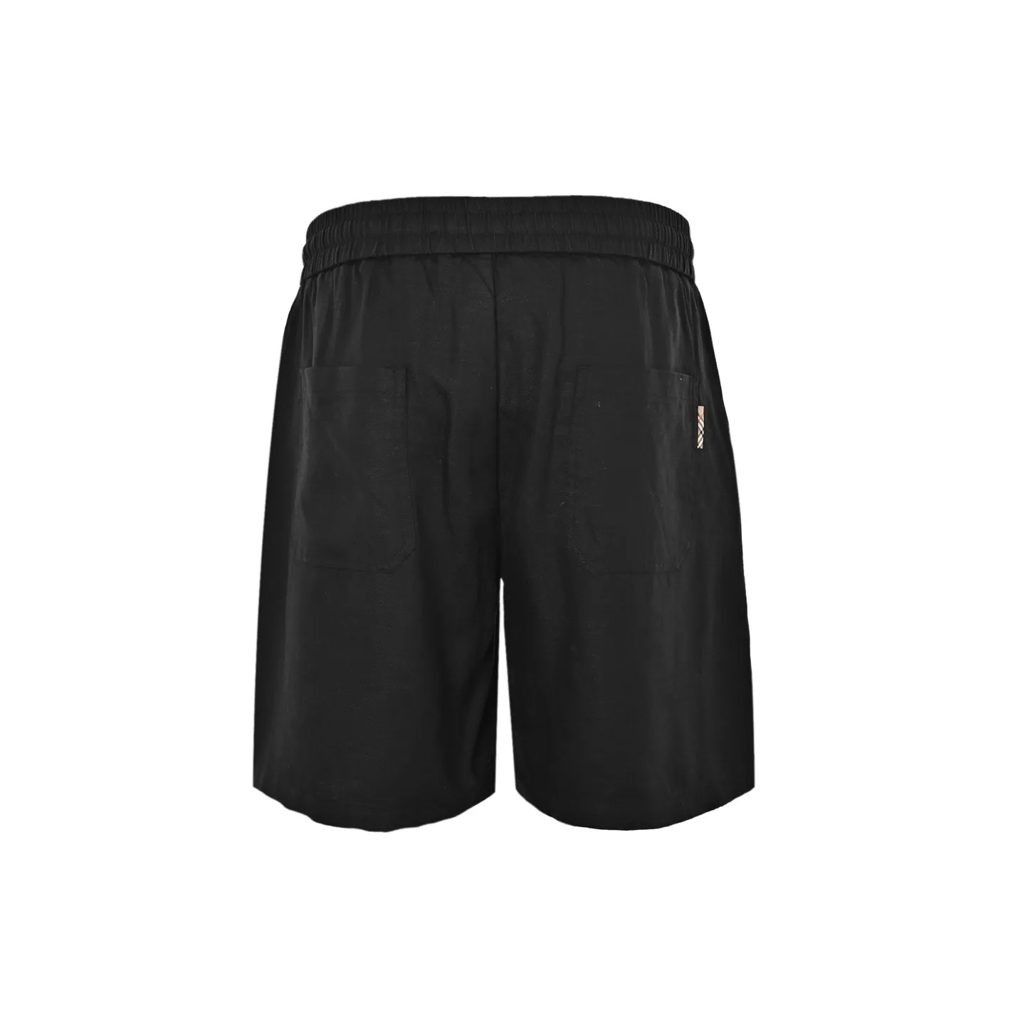 버버리 체크 로고 자수 린넨 블렌드 하프 팬츠 상세 이미지 3