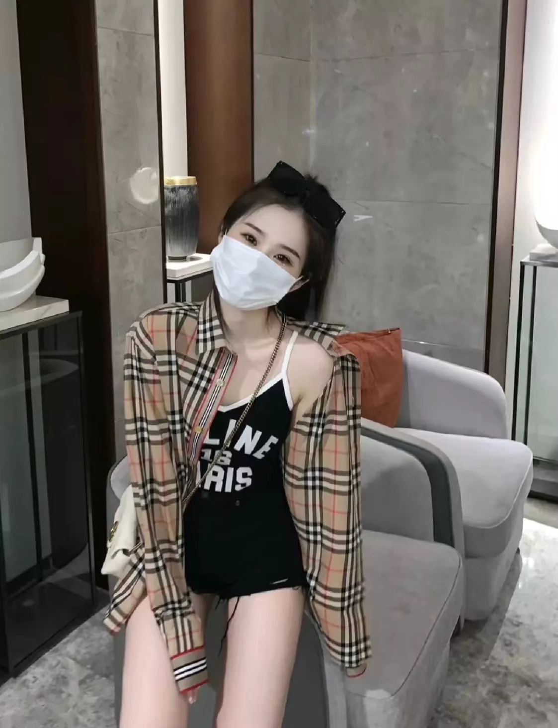 버버리 체크 패턴 스트라이프 트림 긴소매 셔츠 상세 이미지 14
