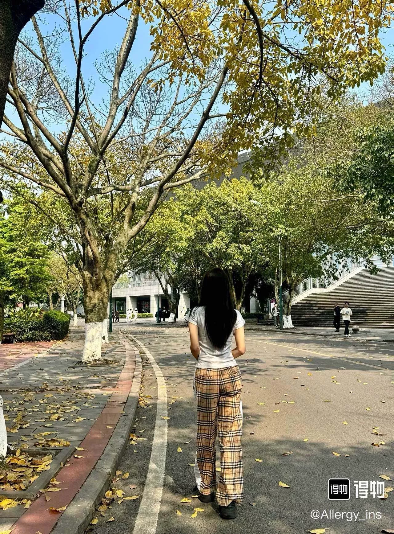 버버리 체크 패턴 사이드 스트라이프 코튼 와이드 팬츠 상세 이미지 11
