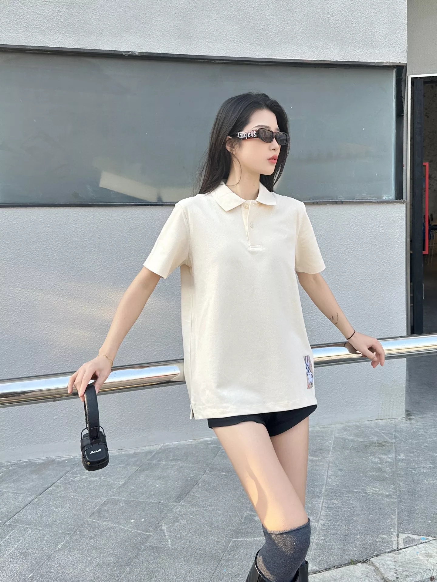 버버리 전마 패치 자수 폴로 반소매 티셔츠 상세 이미지 14