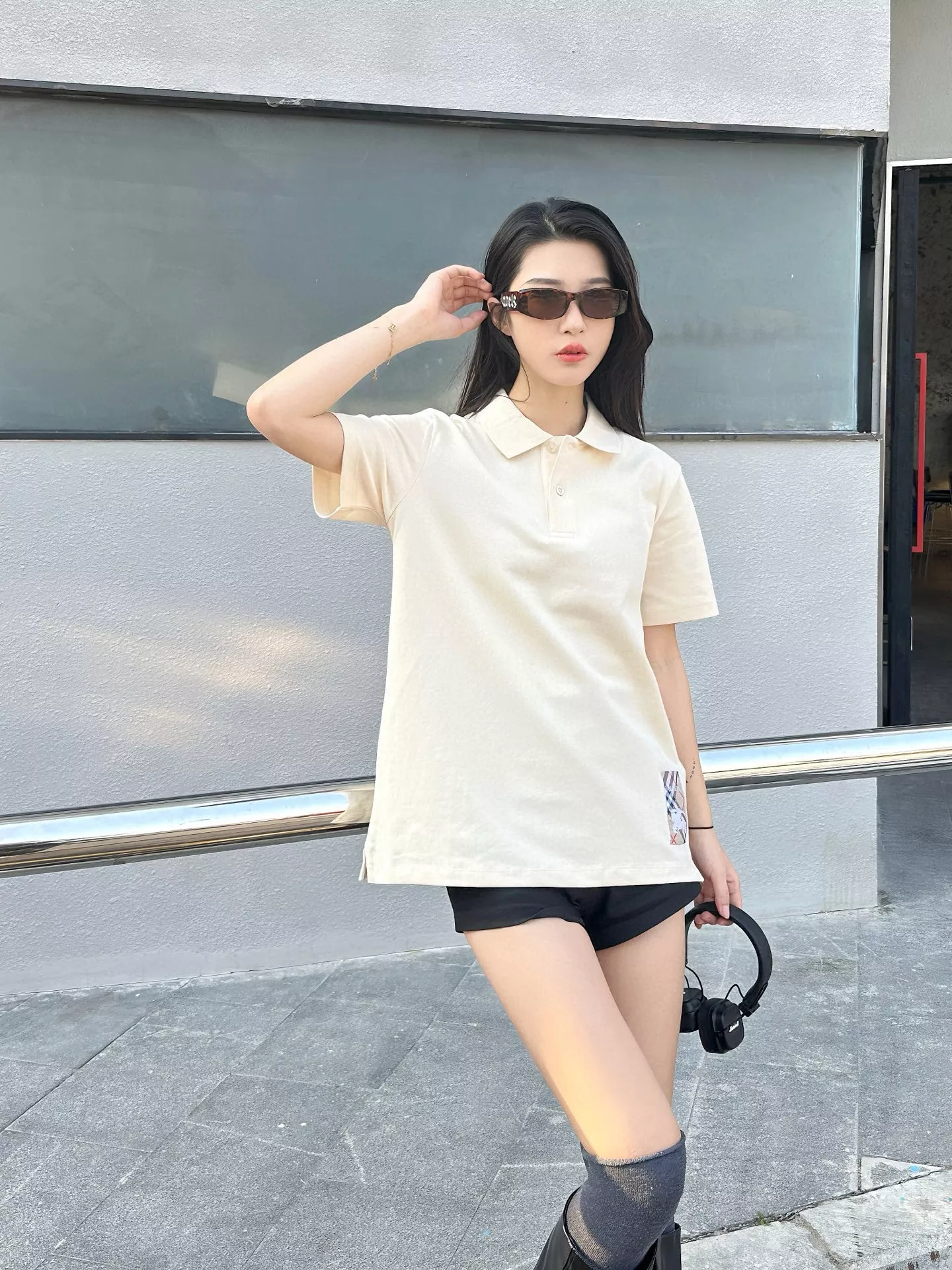 버버리 전마 패치 자수 폴로 반소매 티셔츠 상세 이미지 15