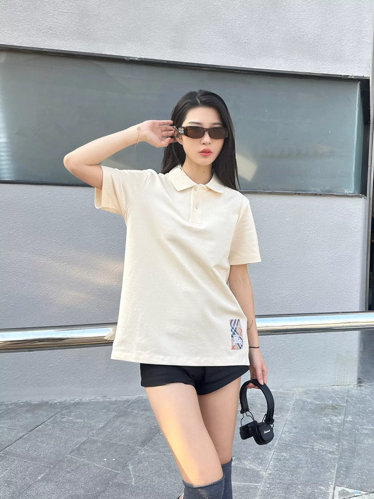 버버리 전마 패치 자수 폴로 반소매 티셔츠 상세 이미지 16