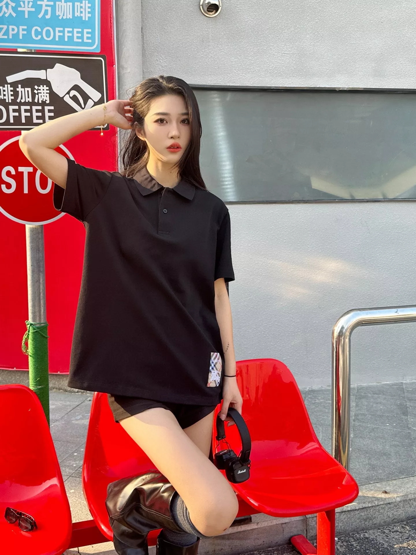 버버리 전마 패치 자수 반소매 폴로 티셔츠 상세 이미지 17