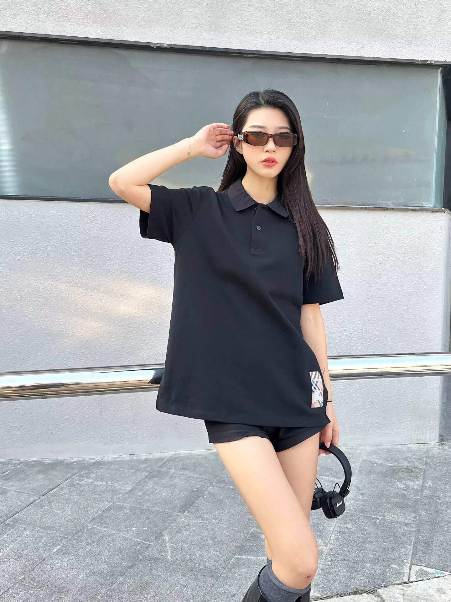 버버리 전마 패치 자수 반소매 폴로 티셔츠 상세 이미지 16