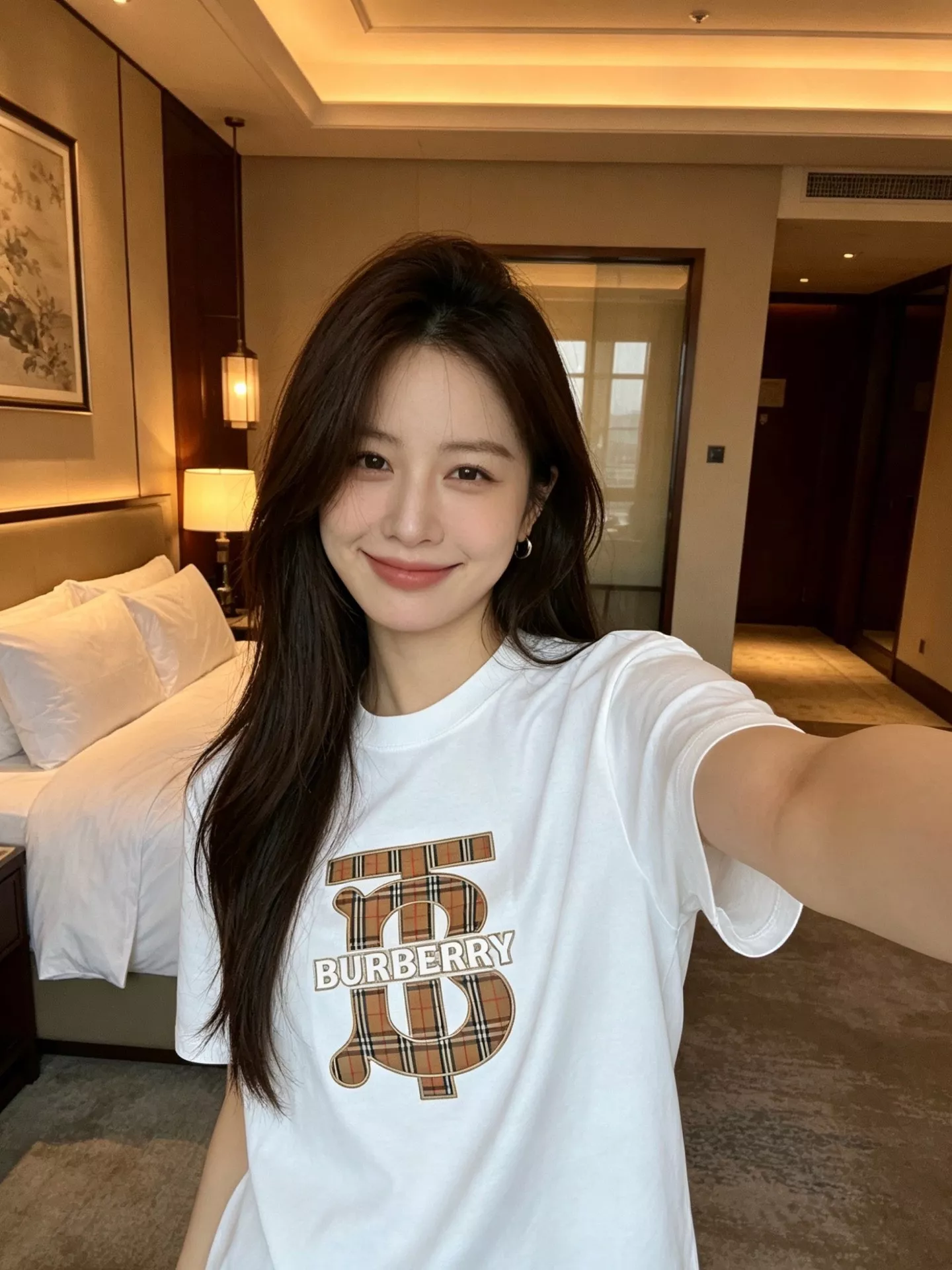 버버리 체크 TB 로고 아플리케 자수 반소매 티셔츠 상세 이미지 14