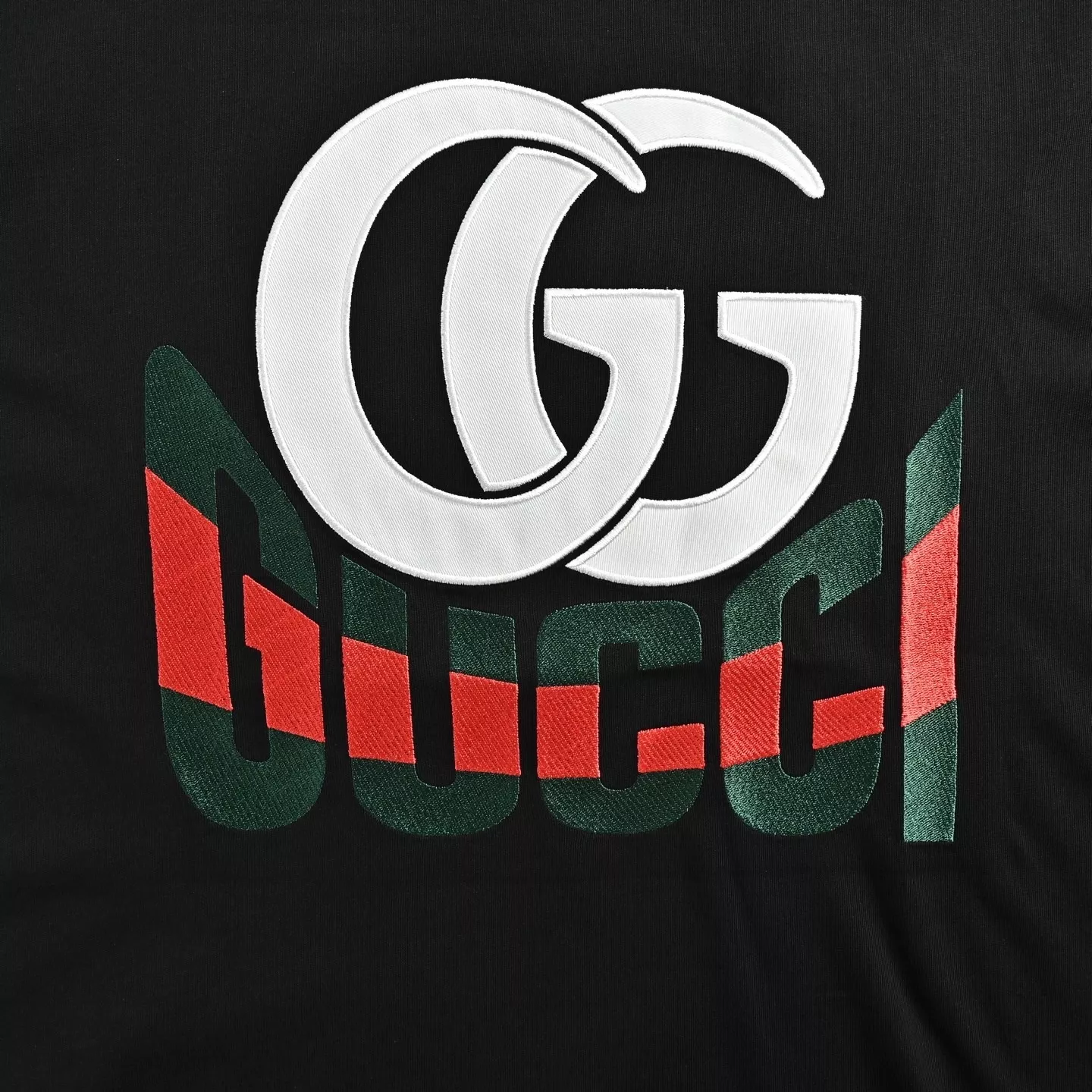 구찌 GG 패치 레드그린 자수 반소매 티셔츠 상세 이미지 8