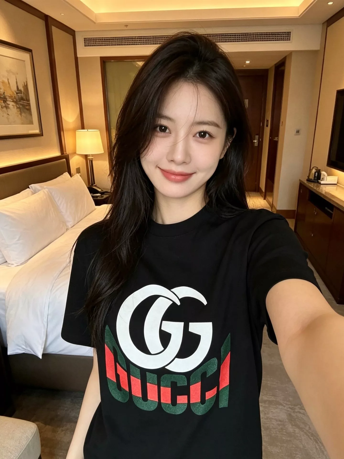 구찌 GG 패치 레드그린 자수 반소매 티셔츠 상세 이미지 14