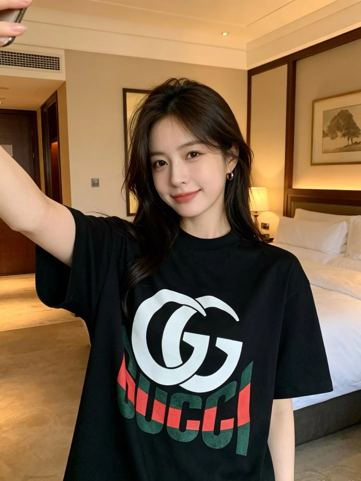 구찌 GG 패치 레드그린 자수 반소매 티셔츠 상세 이미지 15