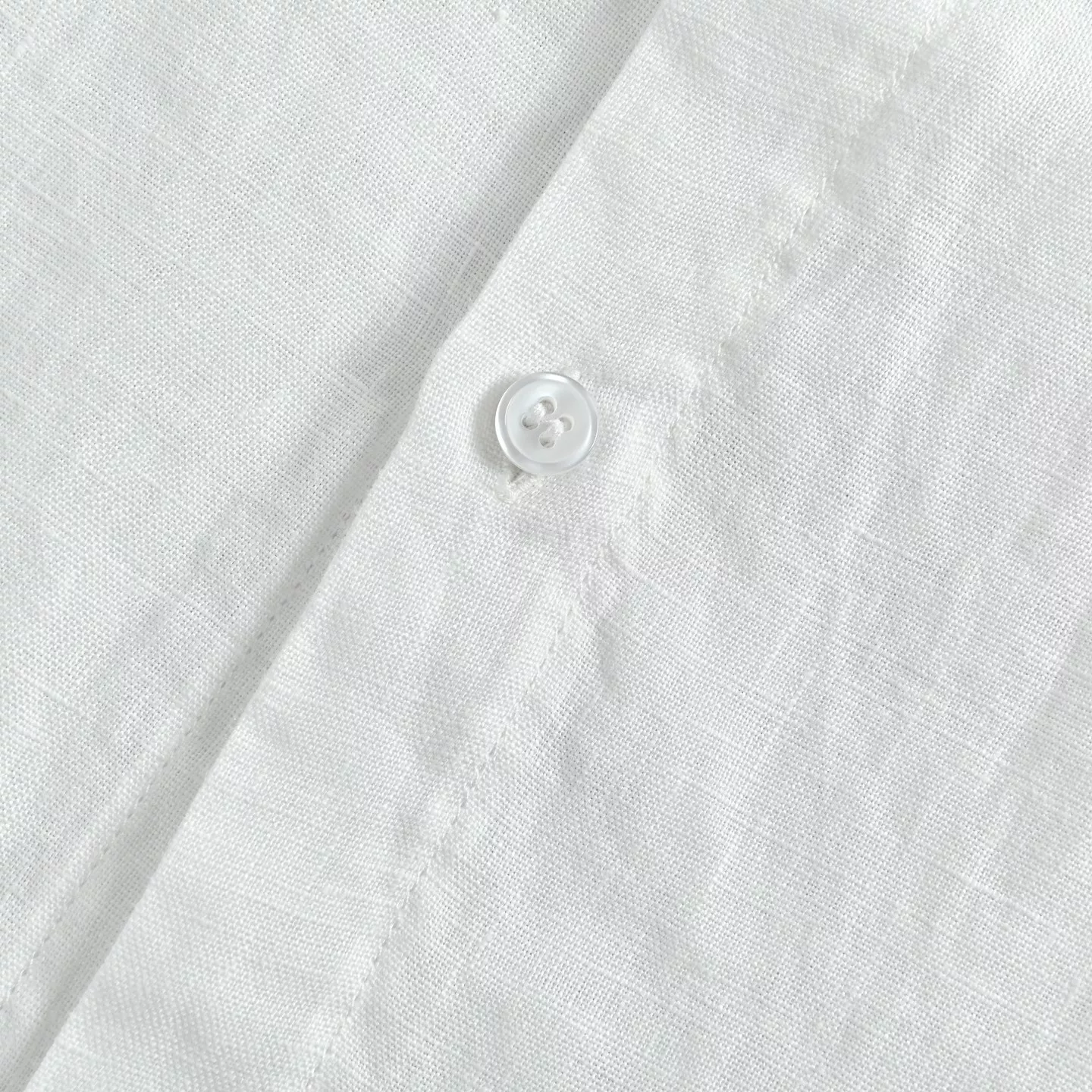 로로피아나 라운드넥 리넨 버튼 긴소매 셔츠 상세 이미지 8
