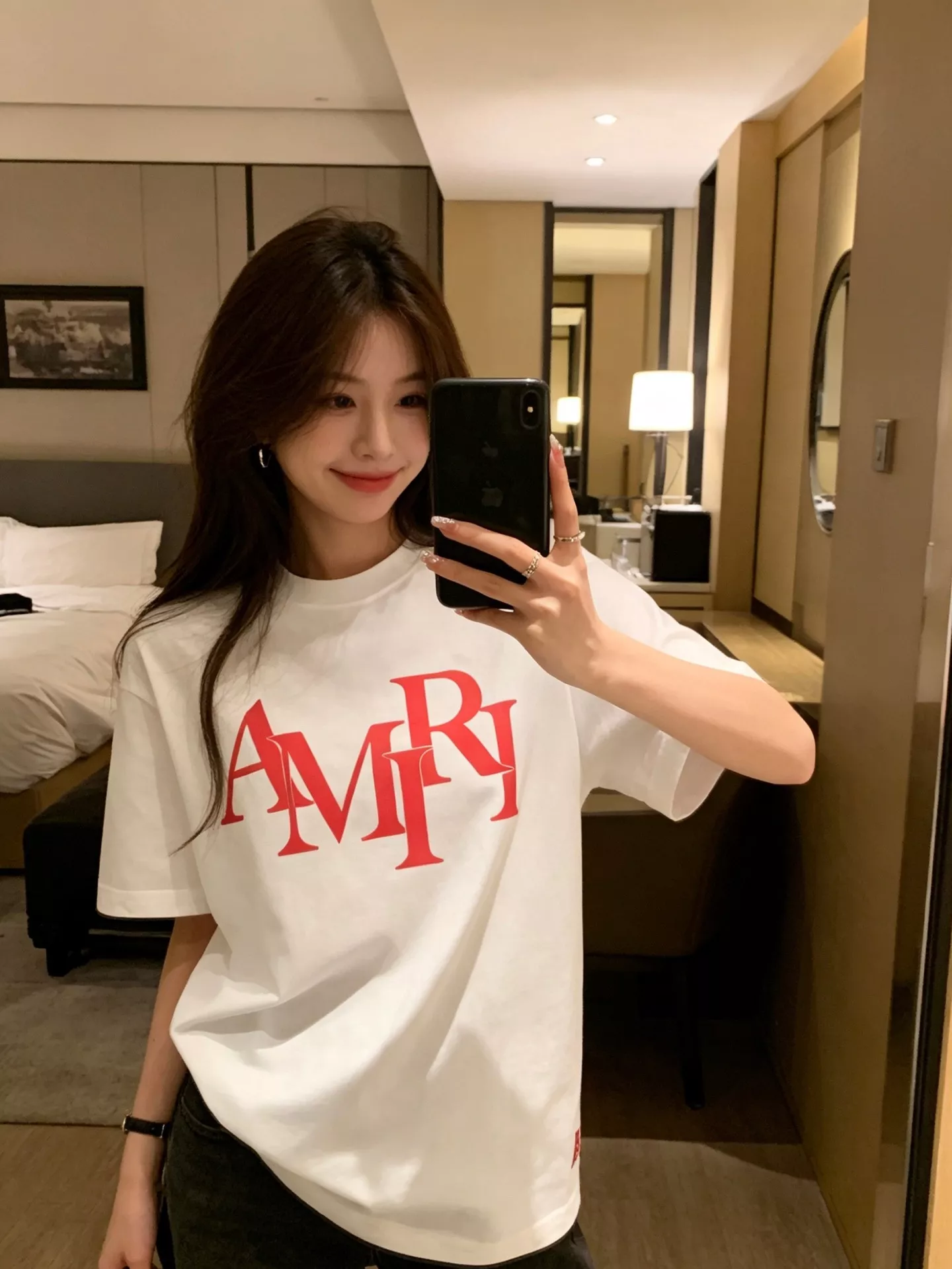 아미리 레터 로고 발포 프린트 반소매 티셔츠 상세 이미지 14