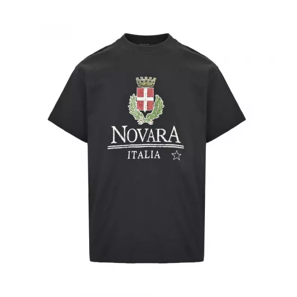 발렌시아가 빈티지 크랙 NOVARA 프린트 반소매 티셔츠