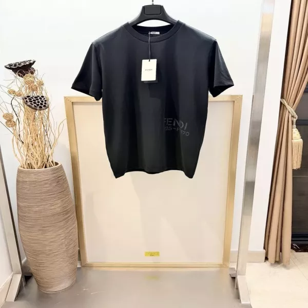 펜디 스텐실 로고 코튼 반소매 티셔츠