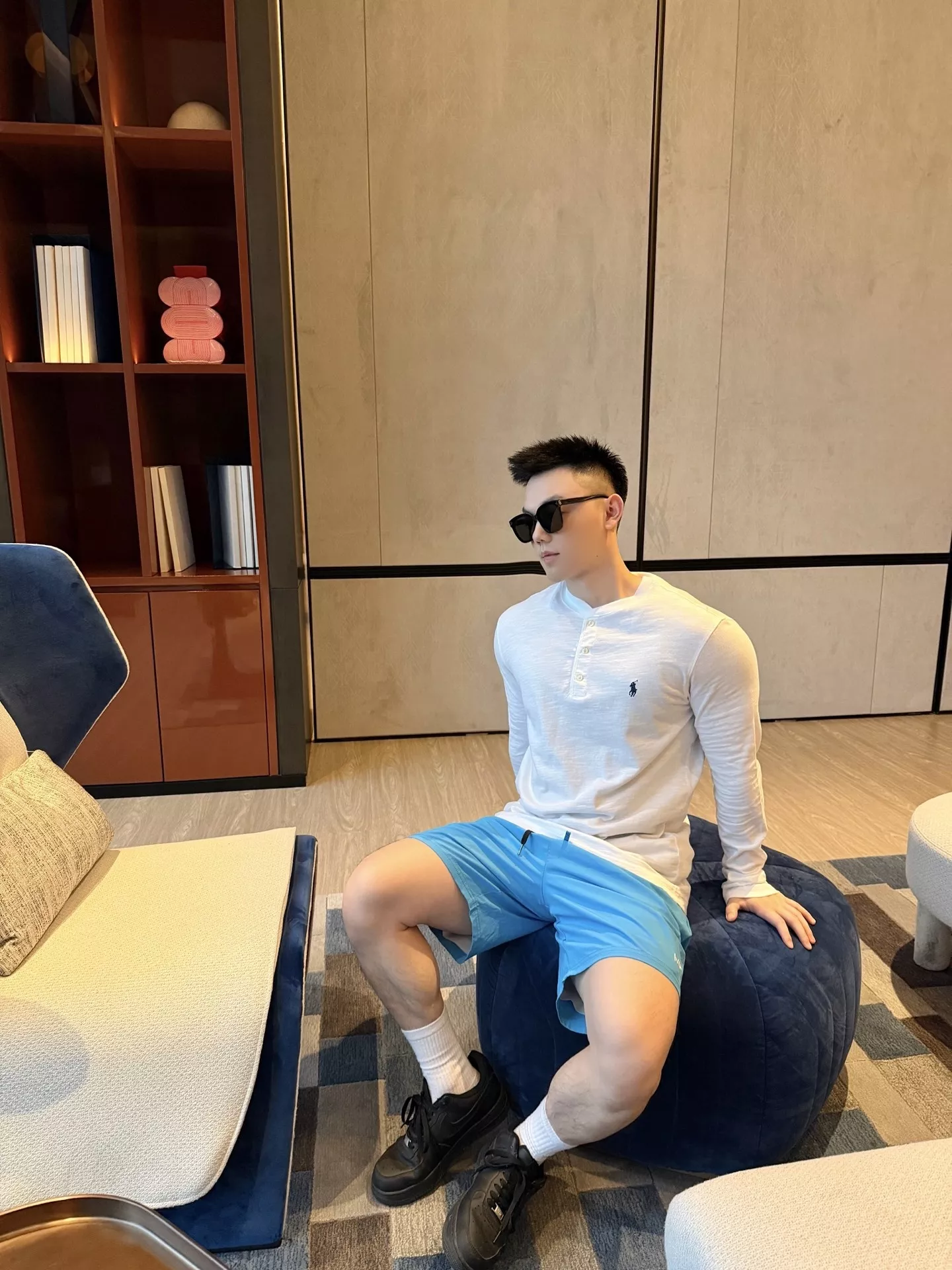 랄프로렌 자수 헨리넥 슬럽 긴소매 티셔츠 상세 이미지 16
