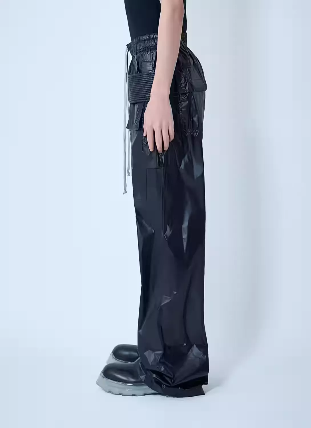 릭오웬스 더블 링 나일론 와이드 팬츠 상세 이미지 12
