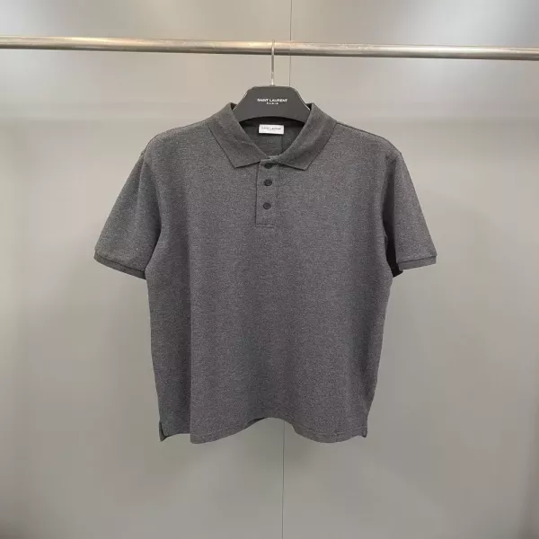 입생로랑 르 카산드르 자수 반소매 폴로 셔츠