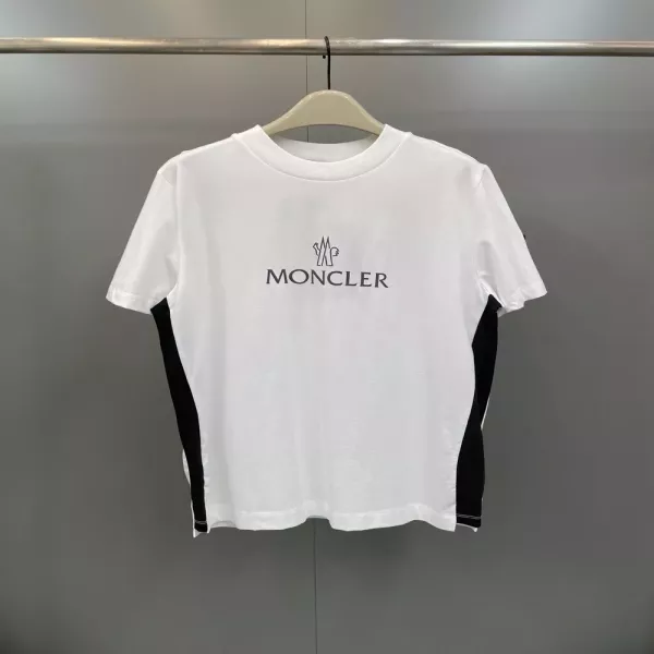 몽클레어 전면 로고 프린트 루즈핏 반소매 티셔츠
