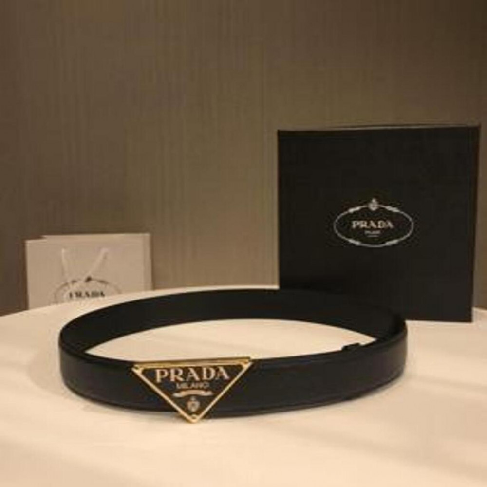 프라다 여성용 프라다 3.0cm 로고 벨트