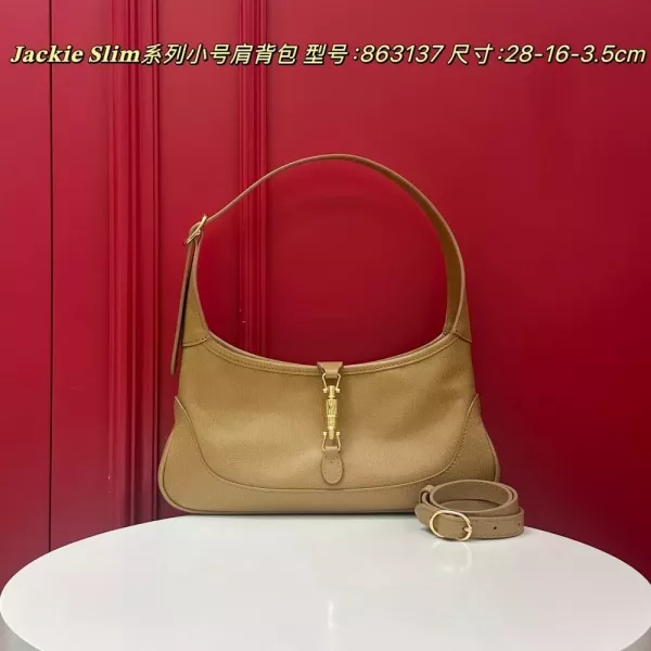 구찌 재키 슬림 스몰 조절 스트랩 숄더백