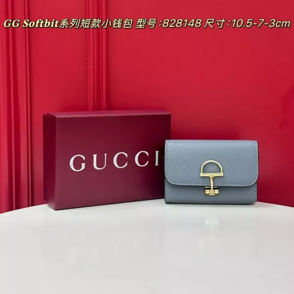 구찌 소프트빗 시리즈 짧은 플랩 카드 지갑