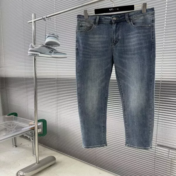 크롬하츠 빈티지 워싱 십자 장식 스트레이트 데님 팬츠