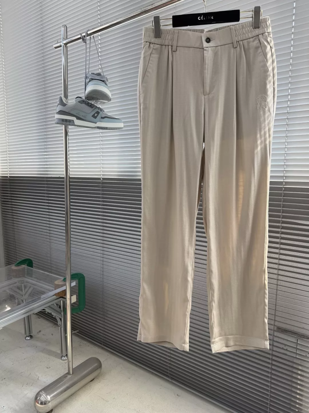 브루넬로쿠치넬리 텐셀 리넨 헤링본 스트레이트 팬츠 상세 이미지 1