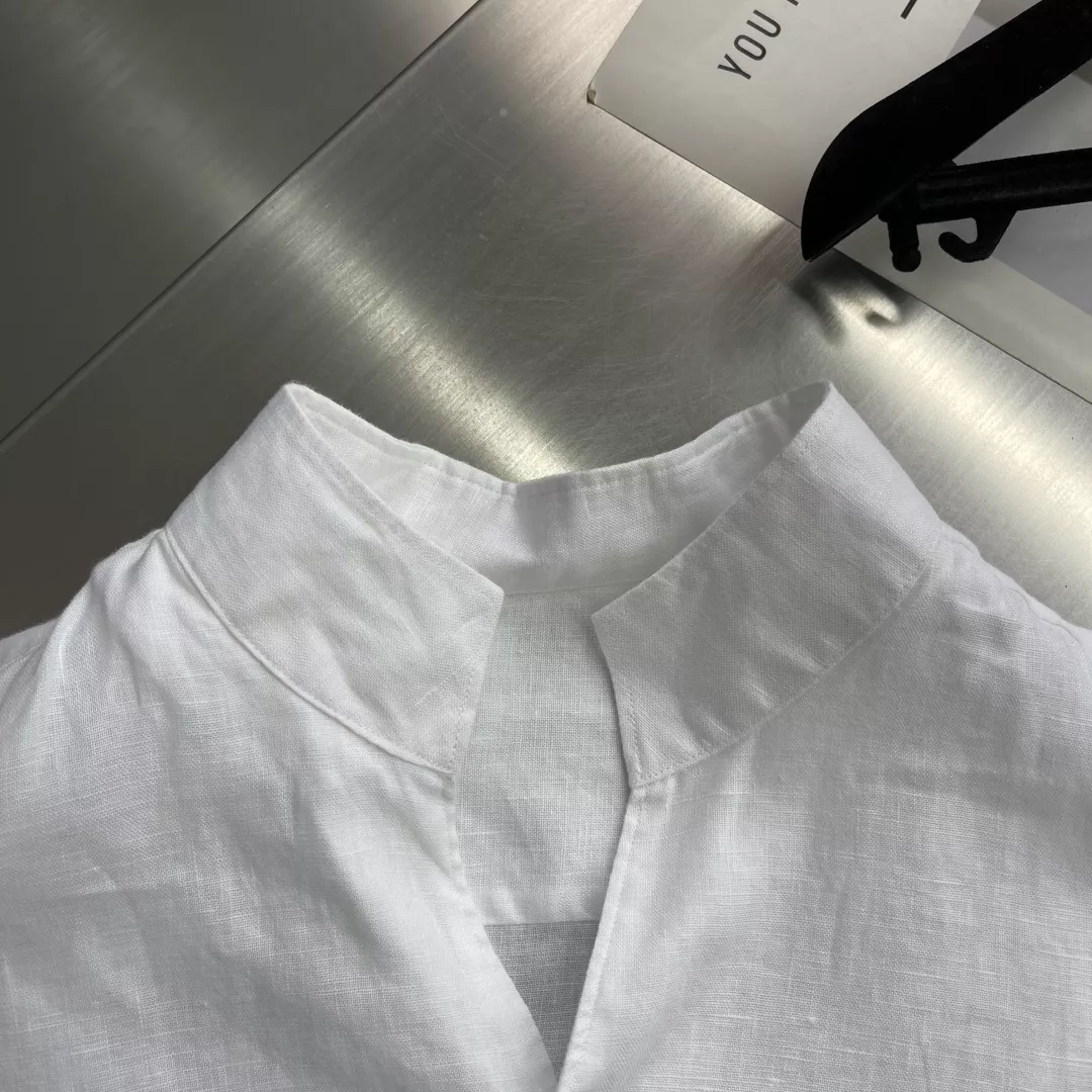 제냐 린넨 스탠드칼라 긴소매 셔츠 상세 이미지 4