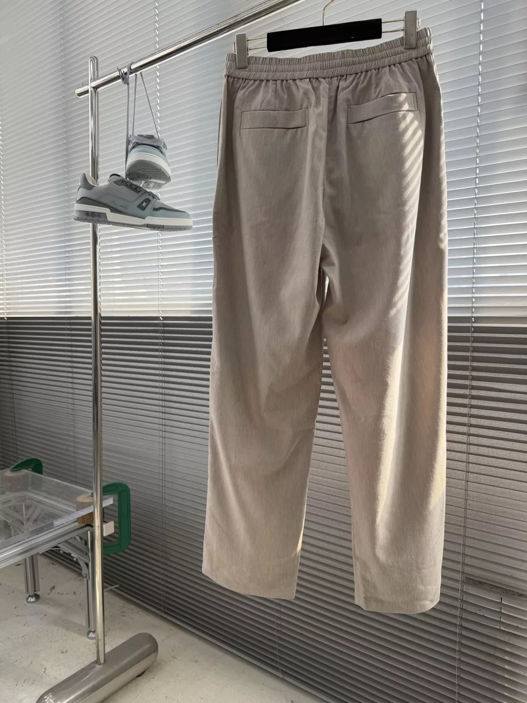 로로피아나 린넨 혼방 밴딩 스트레이트 캐쥬얼 팬츠 상세 이미지 2
