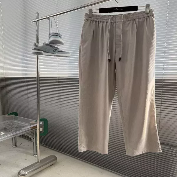 로로피아나 린넨 혼방 밴딩 스트레이트 캐쥬얼 팬츠