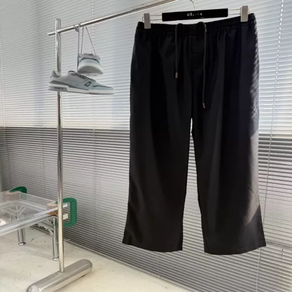 버버리 금속 로고 울 혼방 스트레이트 팬츠