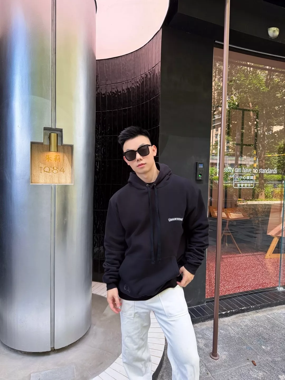 크롬하츠 앵커 크로스 프린트 루즈핏 후드 티셔츠 상세 이미지 29